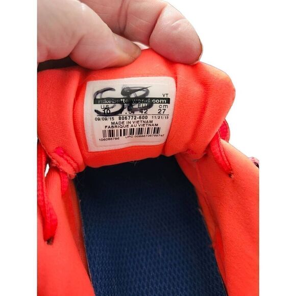 NIKE AIR MAX 2016 806772-600 Running Sneaker Hyper Orange Womens US Size 10. - Picture 8 of 8